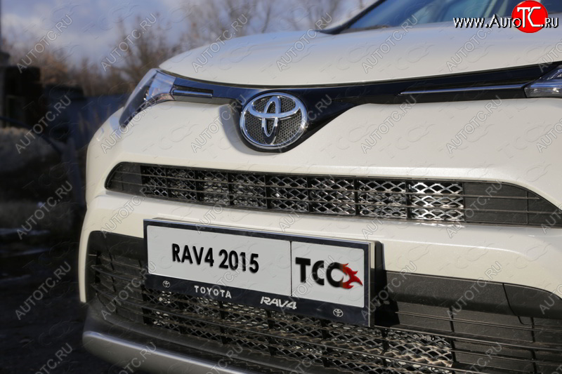 6 249 р. Рамка гос. номера ТСС Тюнинг Toyota RAV4 XA40 5 дв. рестайлинг (2015-2019) (нержавейка)  с доставкой в г. Новочеркасск