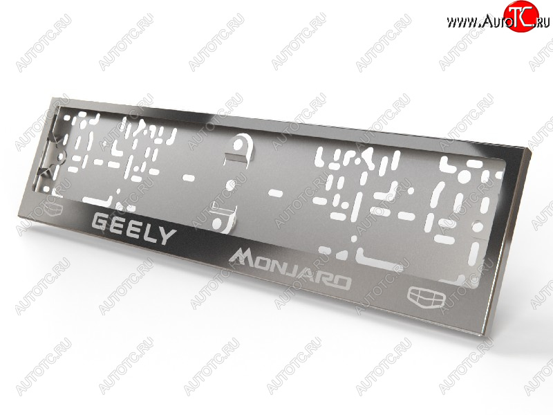 5 999 р. Рамка гос. номера ТСС Тюнинг  Geely Monjaro (2022-2025) (нержавейка)  с доставкой в г. Новочеркасск