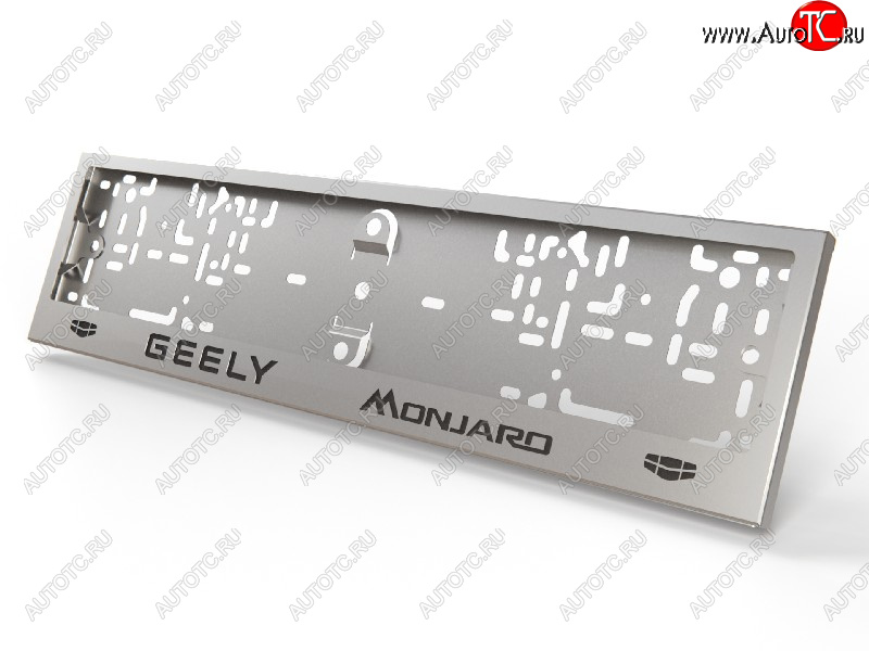 4 999 р. Рамка гос. номера ТСС Тюнинг  Geely Monjaro (2022-2025) (нержавейка)  с доставкой в г. Новочеркасск