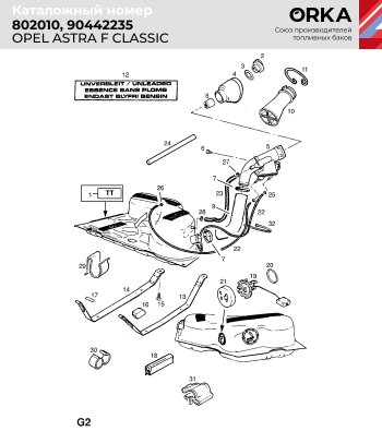 15 299 р. Топливный бак стальной (антикоррозия) Opel Astra F седан рестайлинг (1994-1998)  с доставкой в г. Новочеркасск. Увеличить фотографию 8