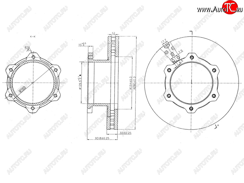 4 099 р. Диск тормозной передний Ø290 SAT  ГАЗ ГАЗель Next ( A21,A22, С41, С42,  A21,A22, С41, С42, Фермер,  A60,A63, A64,  A62,А65,  A31,A32, C45, C46) - ГАЗель NEXT Citiline  А68  с доставкой в г. Новочеркасск