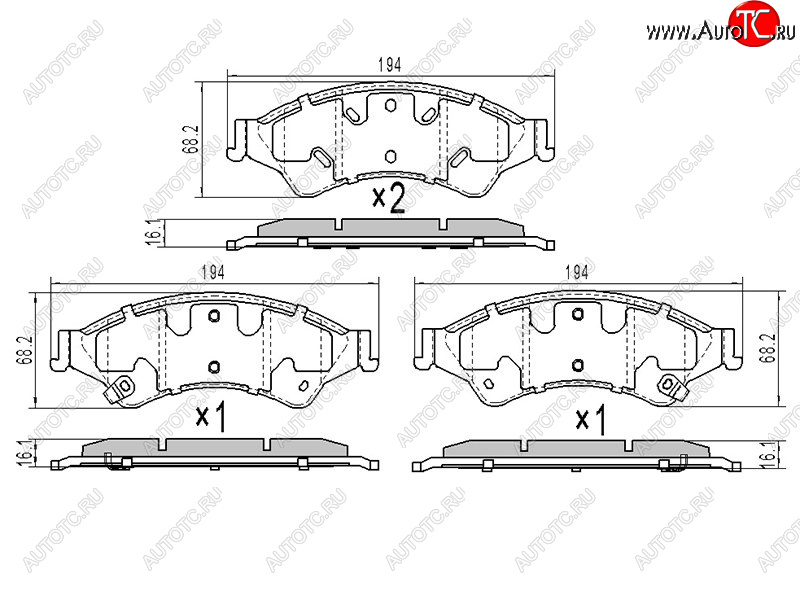 1 559 р. Колодки тормозные перед FL-FR SAT  Ford Ranger (2019-2023) SuperCab, SuperCrew  с доставкой в г. Новочеркасск