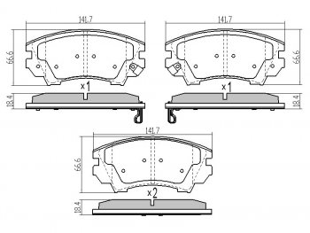 1 259 р. Колодки тормозные перед FR-FL SAT Opel Astra J хэтчбек 5 дв. дорестайлинг (2009-2012)  с доставкой в г. Новочеркасск. Увеличить фотографию 1