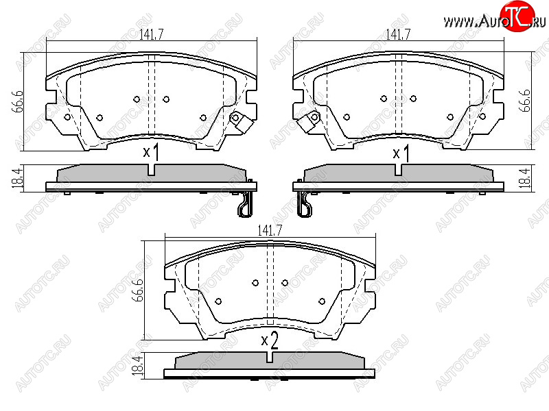 1 259 р. Колодки тормозные перед FR-FL SAT Opel Astra J универсал дорестайлинг (2009-2012)  с доставкой в г. Новочеркасск