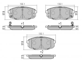 1 099 р. Колодки тормозные перед FL-FR SAT  Hyundai Creta (GS,  SU), I30 (FD,  2 GD,  3 PD), I30 Fastback (PD), KIA Ceed (1 ED)  с доставкой в г. Новочеркасск. Увеличить фотографию 1