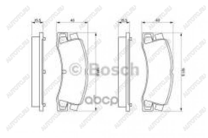 1 499 р. Колодки тормозные передние (4шт.) BOSCH KIA Spectra (2000-2009)  с доставкой в г. Новочеркасск