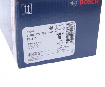 3 499 р. Колодки тормозные передние (4шт.) BOSCH BMW 3 серия E46 седан дорестайлинг (1998-2001)  с доставкой в г. Новочеркасск. Увеличить фотографию 4