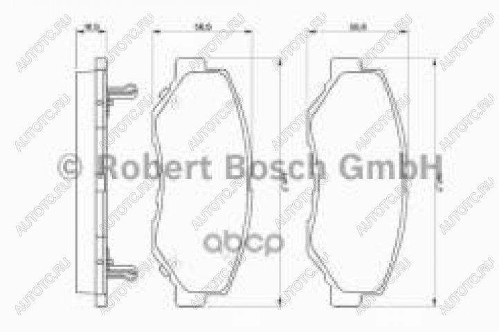 2 659 р. Колодки тормозные передние (4шт.) BOSCH Honda Accord CL седан дорестайлинг (2002-2005)  с доставкой в г. Новочеркасск