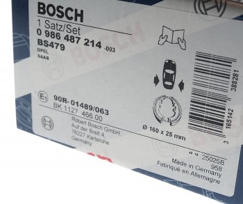 2 099 р. Колодки тормозные задние барабанные (4шт.) BOSCH Opel Astra F седан рестайлинг (1994-1998)  с доставкой в г. Новочеркасск. Увеличить фотографию 4