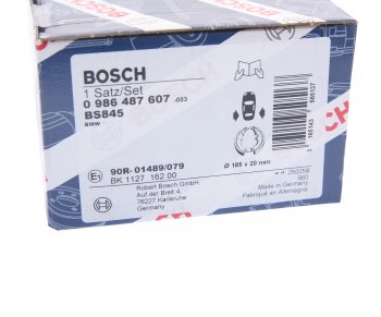 2 499 р. Колодки тормозные задние барабанные 4шт. BOSCH BMW 3 серия F30 седан дорестайлинг (2012-2015)  с доставкой в г. Новочеркасск. Увеличить фотографию 4