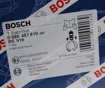 3 069 р. Колодки тормозные задние барабанные (4шт.) BOSCH Ford Focus 2 хэтчбэк 3 дв. дорестайлинг (2004-2007)  с доставкой в г. Новочеркасск. Увеличить фотографию 4