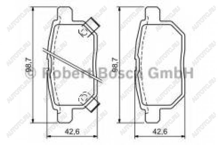 1 559 р. Колодки тормозные задние (4шт.) BOSCH Toyota Auris E150 хэтчбэк 5 дв. дорестайлинг (2006-2010)  с доставкой в г. Новочеркасск