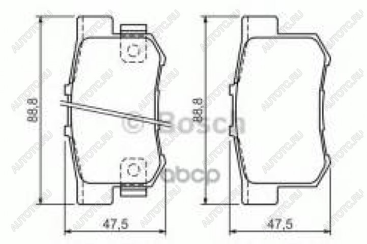 1 699 р. Колодки тормозные задние (4шт.) BOSCH Honda CR-V RE1,RE2,RE3,RE4,RE5,RE7 дорестайлинг (2007-2010)  с доставкой в г. Новочеркасск