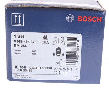 2 389 р. Колодки тормозные задние (4шт.) BOSCH Mazda CX-7 ER рестайлинг (2010-2012)  с доставкой в г. Новочеркасск. Увеличить фотографию 4