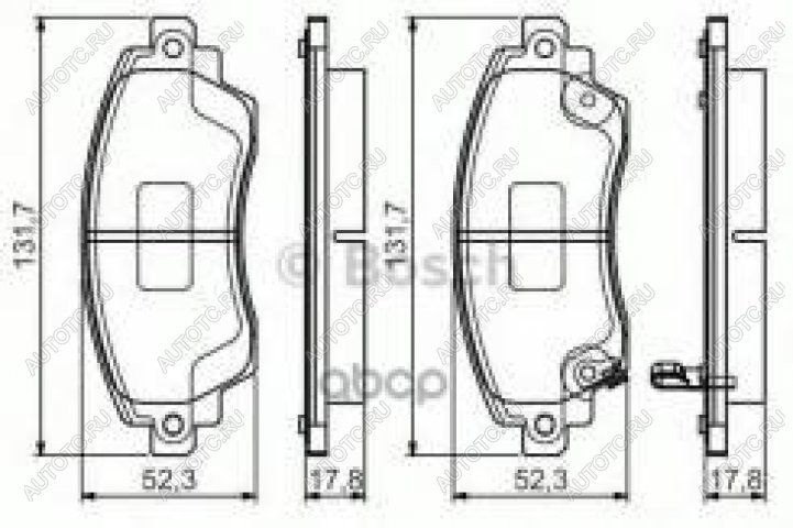 2 359 р. Колодки тормозные передние (4шт.) BOSCH Toyota Corolla E110 седан дорестайлинг (1997-2000)  с доставкой в г. Новочеркасск