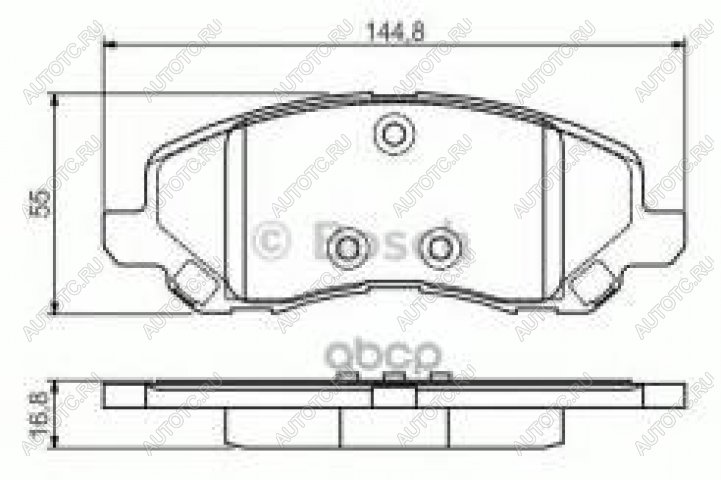 2 569 р. Колодки тормозные передние (4шт.) BOSCH Mitsubishi Pajero 2 V30/V40 5 дв. дорестайлинг (1991-1997)  с доставкой в г. Новочеркасск