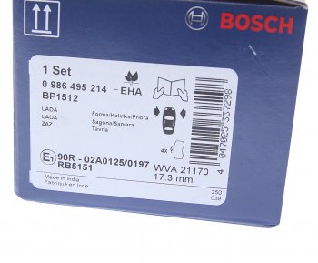 1 739 р. Колодки тормозные передние (4шт.) BOSCH Лада 2108 (1984-2003)  с доставкой в г. Новочеркасск. Увеличить фотографию 4