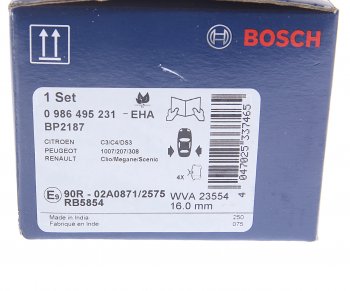 1 449 р. Колодки тормозные задние (4шт.) BOSCH CITROEN C8 (2002-2014)  с доставкой в г. Новочеркасск. Увеличить фотографию 4