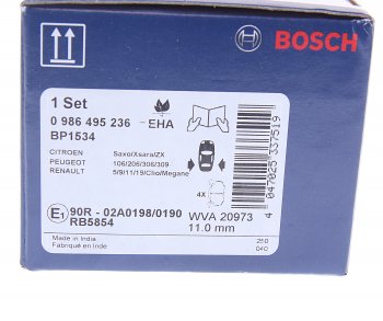 829 р. Колодки тормозные задние (4шт.) BOSCH Peugeot 206 хэтчбэк 3 дв. 2AC рестайлинг (2003-2009)  с доставкой в г. Новочеркасск. Увеличить фотографию 3