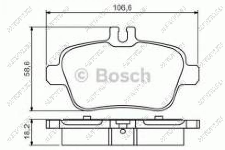 2 299 р. Колодки тормозные задние (4шт.) BOSCH Mercedes-Benz A class W176 дорестайлинг, хэтчбэк 5 дв. (2012-2015)  с доставкой в г. Новочеркасск