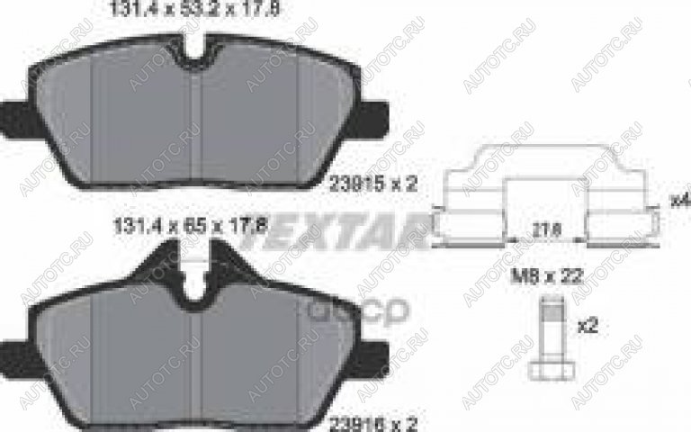 4 549 р. Колодки тормозные передние (4шт.) TEXTAR BMW 1 серия E81 хэтчбэк 3 дв. рестайлинг (2007-2012)  с доставкой в г. Новочеркасск