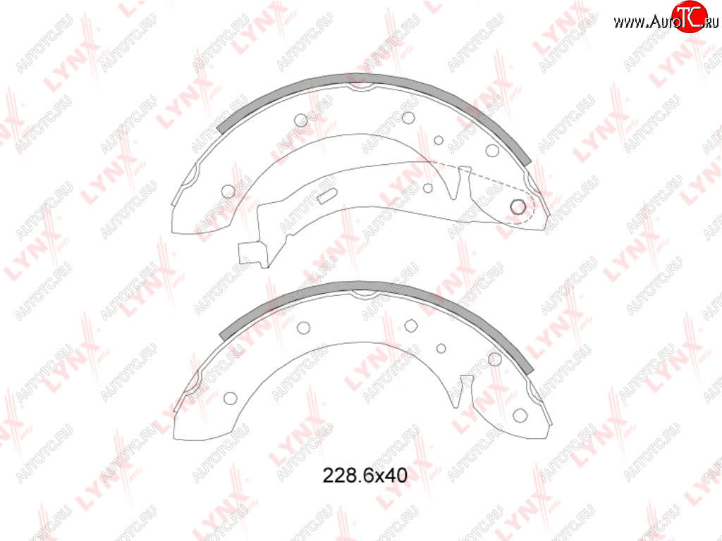 2 249 р. Колодки тормозные задние барабанные(4шт.) LYNX CITROEN Berlingo B9 дорестайлинг (2008-2016)  с доставкой в г. Новочеркасск