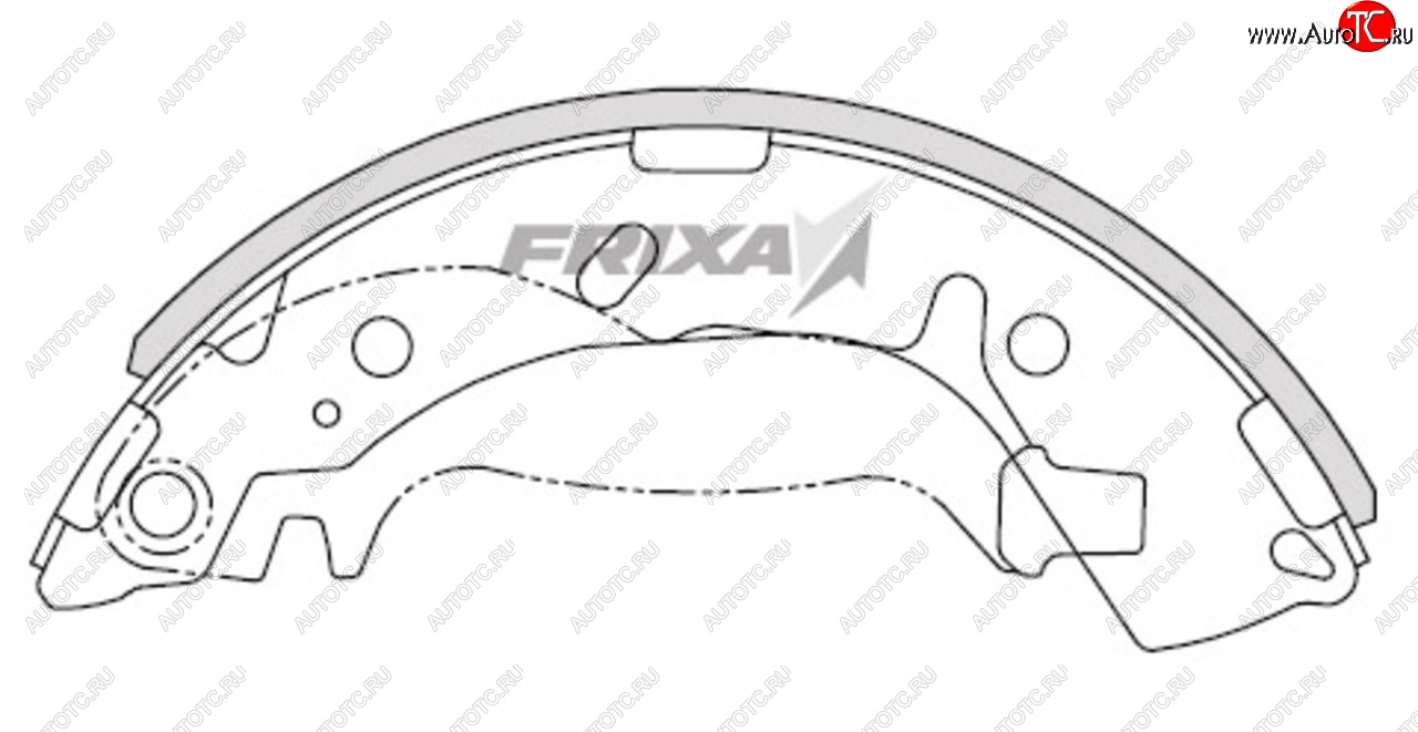 919 р. Колодки тормозные задние барабанные HANKOOK FRIXA Hyundai Getz TB хэтчбэк 5 дв. дорестайлинг (2002-2005)  с доставкой в г. Новочеркасск