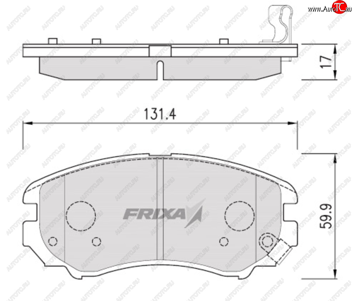 1 229 р. Колодки тормозные передние (4шт.) HANKOOK FRIXA Hyundai Elantra AD дорестайлинг (2016-2019)  с доставкой в г. Новочеркасск