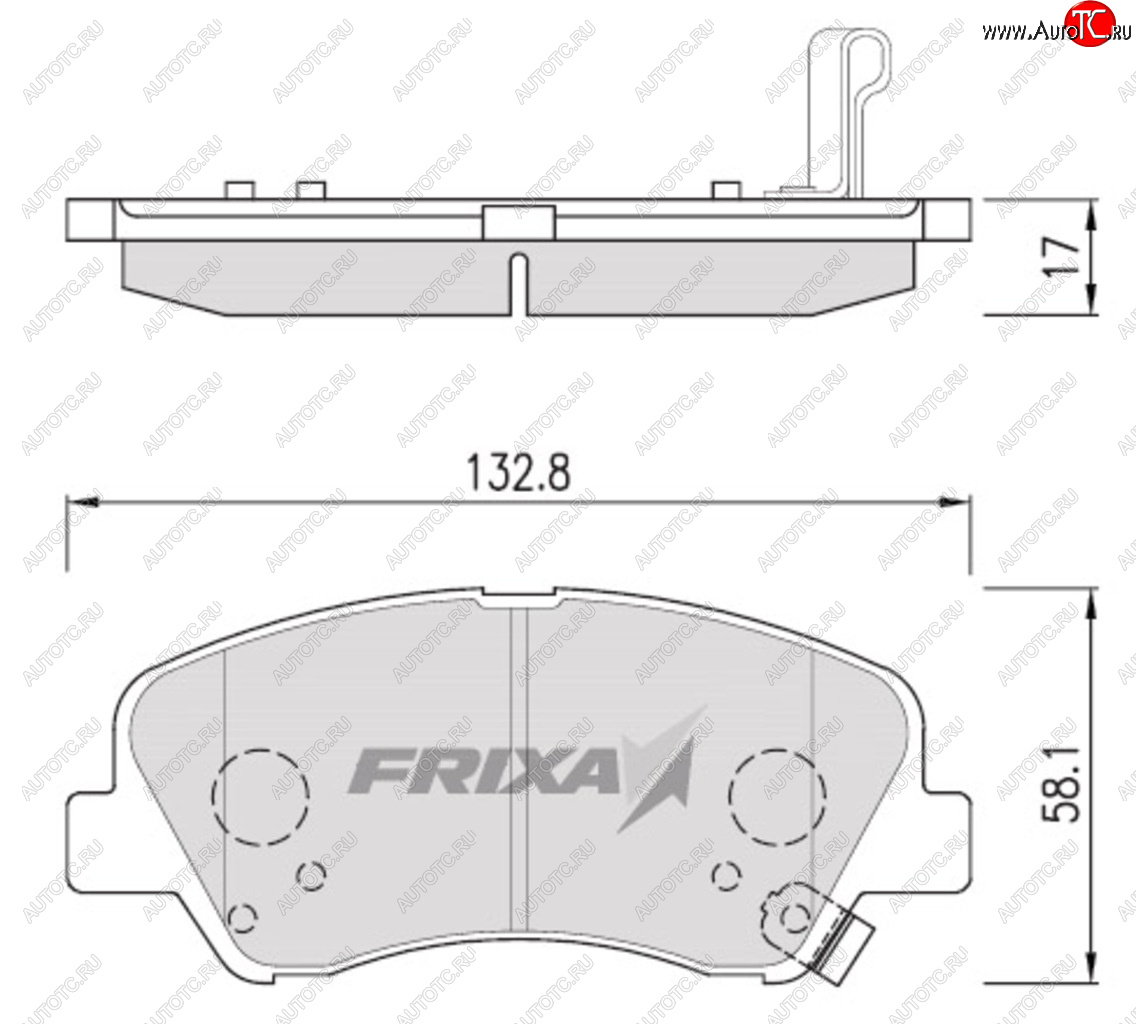 1 299 р. Колодки тормозные передние (4шт.) HANKOOK FRIXA KIA Rio 3 QB рестайлингхэтчбек5дв. (2015-2017)  с доставкой в г. Новочеркасск