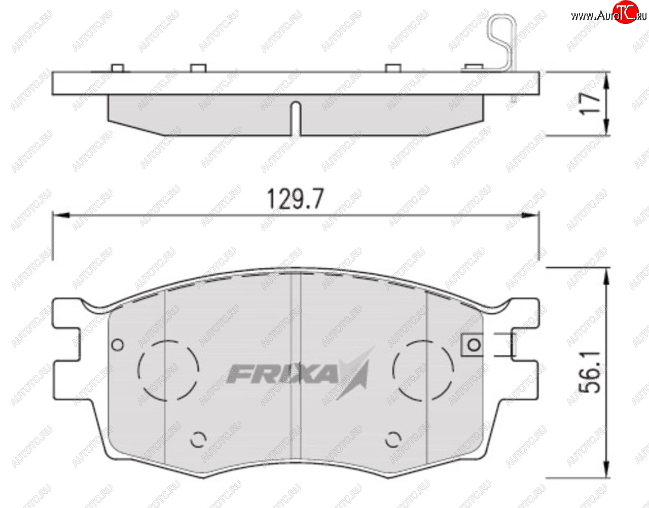 889 р. Колодки тормозные передние (4шт.) HANKOOK FRIXA KIA Rio 3 QB рестайлингхэтчбек5дв. (2015-2017)  с доставкой в г. Новочеркасск