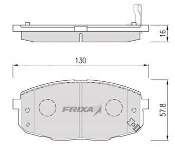 Колодки тормозные передние (4шт.) HANKOOK FRIXA KIA Ceed 1 ED рестайлинг, хэтчбэк 5 дв. (2010-2012)