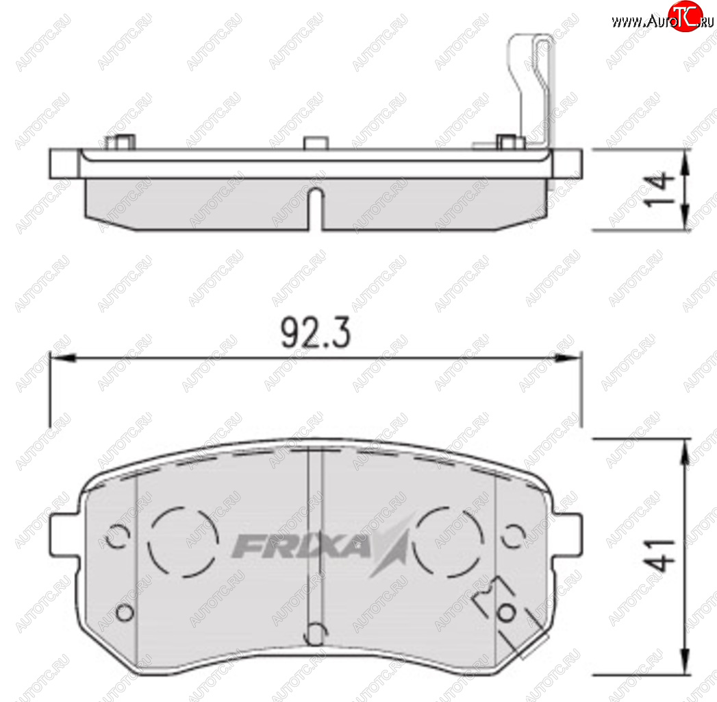 579 р. Колодки тормозные задние (4шт.) HANKOOK FRIX KIA Picanto 1 SA хэтчбэк 5 дв. дорестайлинг (2003-2007)  с доставкой в г. Новочеркасск