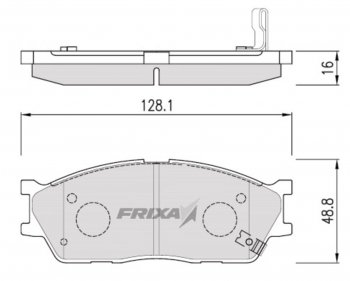 Колодки тормозные передние (4шт.) HANKOOK FRIXA KIA Rio 3 QB рестайлингхэтчбек5дв. (2015-2017)