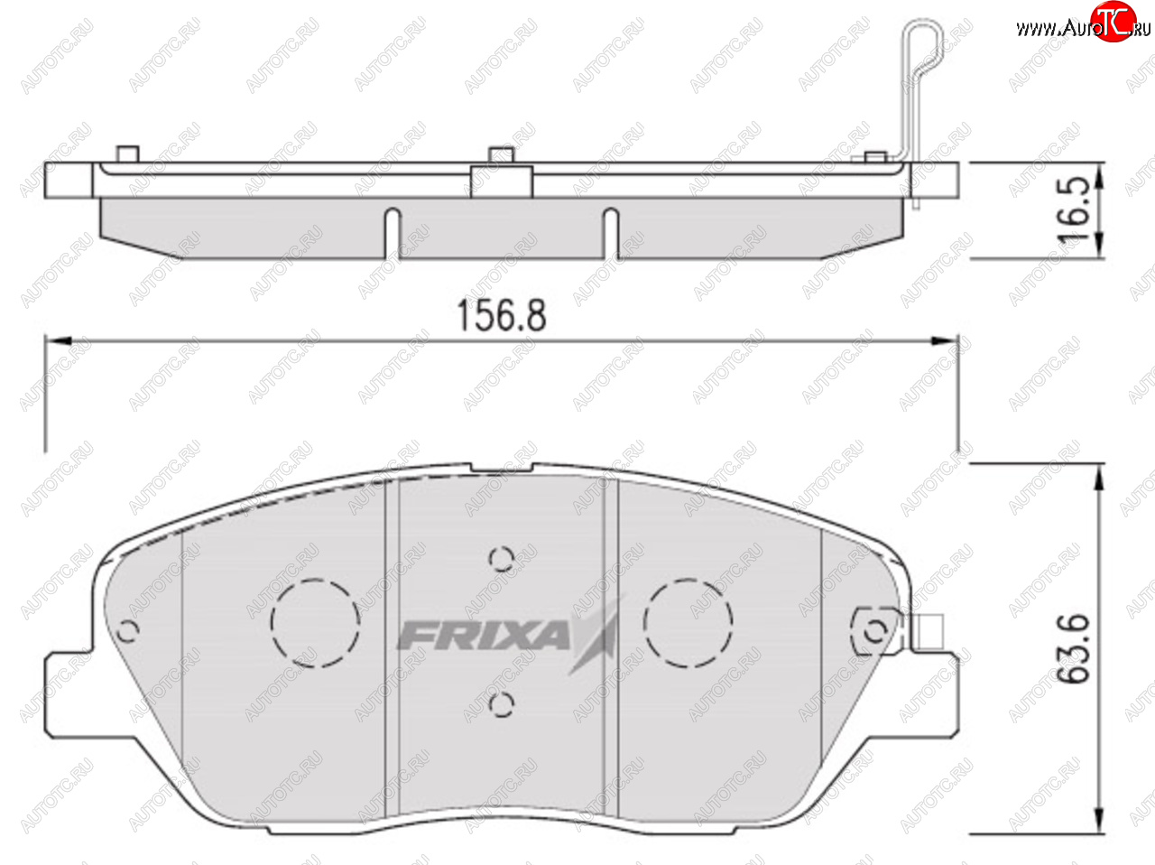 1 169 р. Колодки тормозные передние (4шт.) HANKOOK FRIXA KIA Mohave HM рестайлинг (2017-2020)  с доставкой в г. Новочеркасск