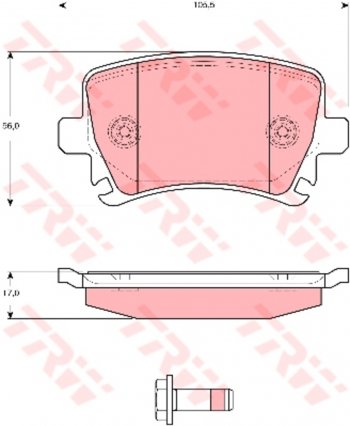 Колодки тормозные передние (4шт.) TRW Volkswagen Golf 3 (1991-1998)