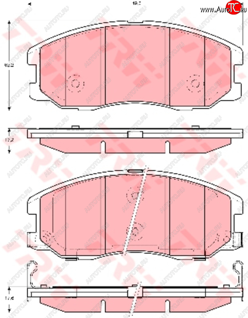 6 599 р. Колодки тормозные передние (4шт.) TRW Opel Antara (2006-2010)  с доставкой в г. Новочеркасск