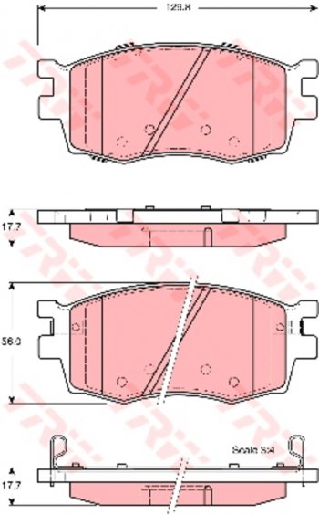 Колодки тормозные передние (4шт.) TRW Hyundai Accent MC седан (2005-2011)