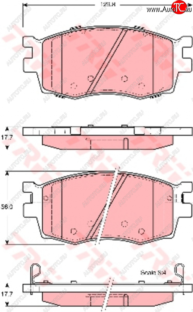 3 989 р. Колодки тормозные передние (4шт.) TRW Hyundai Accent MC седан (2005-2011)  с доставкой в г. Новочеркасск