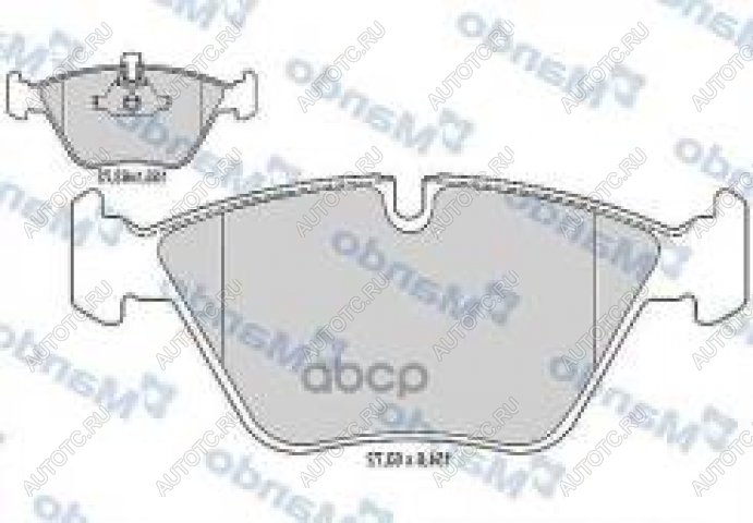 2 599 р. Колодки тормозные передние (4шт.) MANDO BMW 3 серия E90 седан дорестайлинг (2004-2008)  с доставкой в г. Новочеркасск