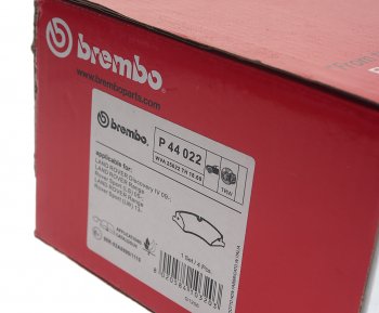 8 999 р. Колодки тормозные передние (4шт.) BREMBO Land Rover Range Rover Sport 2 L494 дорестайлинг (2013-2017)  с доставкой в г. Новочеркасск. Увеличить фотографию 3