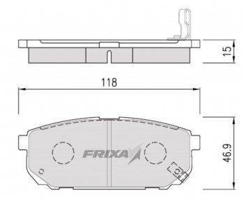 Колодки тормозные задние (4шт.) FRIXA KIA Sorento BL рестайлинг (2006-2010)