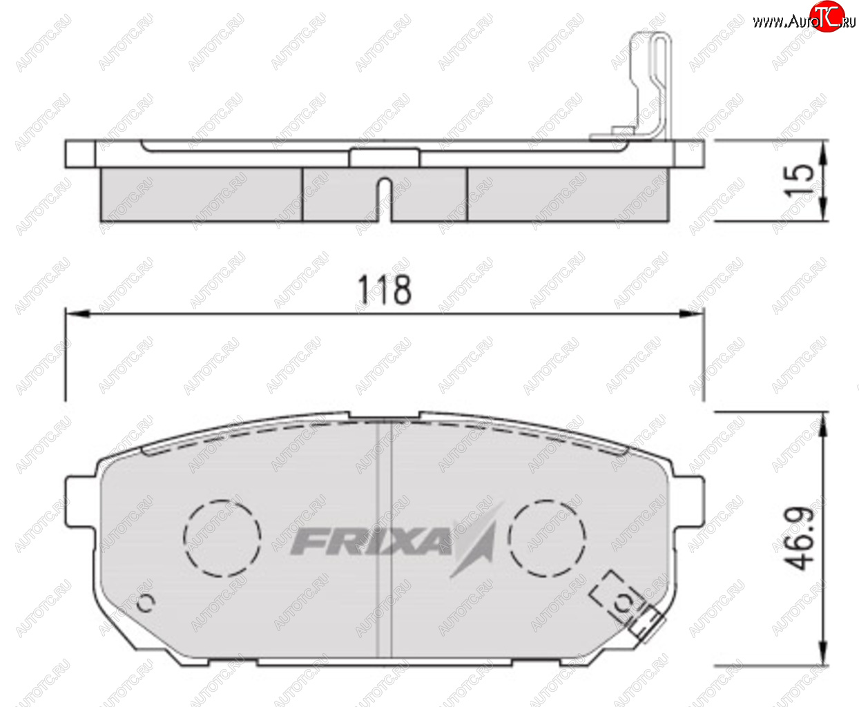 2 269 р. Колодки тормозные задние (4шт.) FRIXA KIA Sorento BL дорестайлинг (2002-2006)  с доставкой в г. Новочеркасск