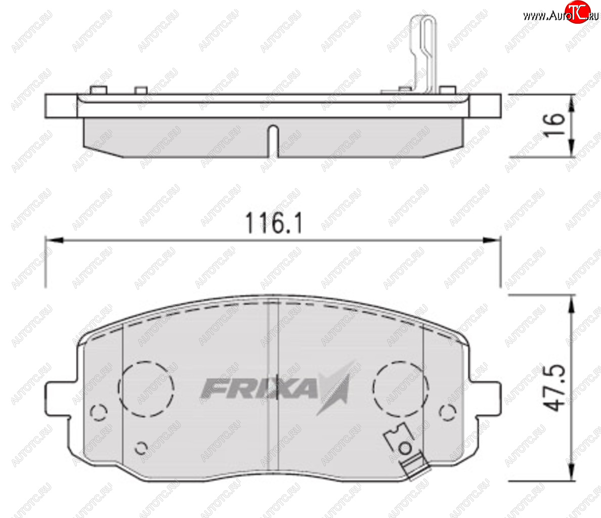 1 439 р. Колодки тормозные передние (4шт.) FRIXA KIA Picanto 2 TA хэтчбэк 5 дв. дорестайлинг (2011-2015)  с доставкой в г. Новочеркасск