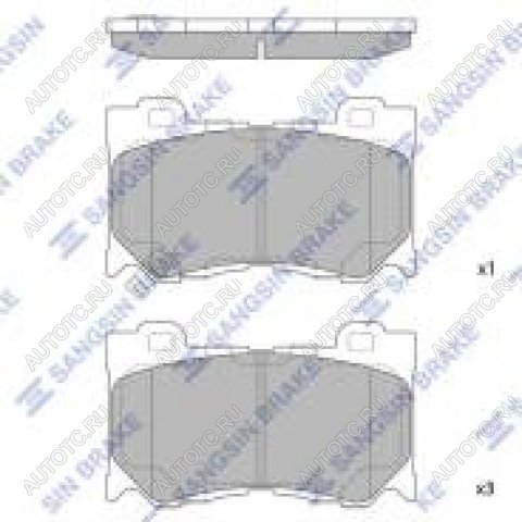 1 899 р. Колодки тормозные передние (4шт.) SANGSIN INFINITI FX37 S51 рестайлинг (2011-2013)  с доставкой в г. Новочеркасск
