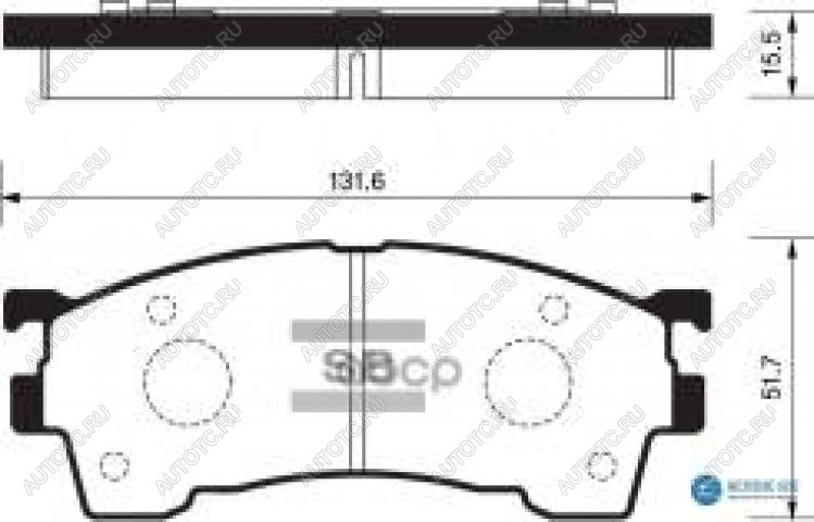 1 899 р. Колодки тормозные передние (4шт.) SANGSIN Mazda 626 GE седан (1991-1997)  с доставкой в г. Новочеркасск