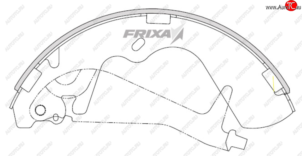 1 679 р. Колодки тормозные передние барабанные (4шт.) HANKOOK FRIXA Hyundai Starex/H1 A1 рестайлинг (2004-2007)  с доставкой в г. Новочеркасск