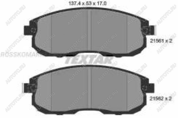 2 999 р. Колодки тормозные передние (4шт.) TEXTAR Nissan Tiida 1 хэтчбэк C11 дорестайлинг, Япония (2004-2007)  с доставкой в г. Новочеркасск