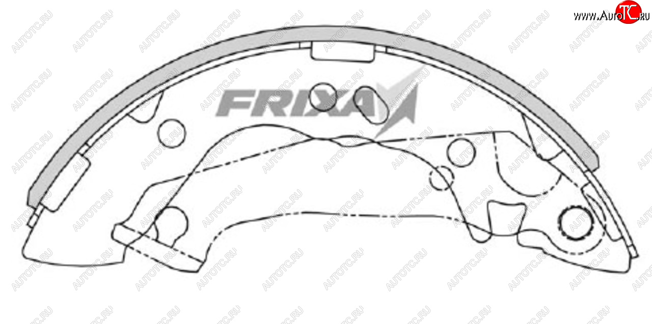 1 199 р. Колодки тормозные задние барабанные (4шт.) HANKOOK FRIXA Hyundai Accent седан ТагАЗ (2001-2012)  с доставкой в г. Новочеркасск