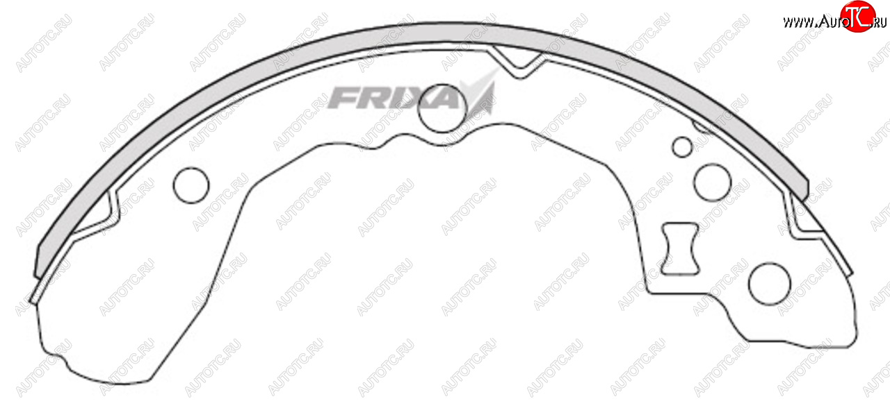 859 р. Колодки тормозные задние барабанные (4шт.) HANKOOK FRIXA KIA Rio 3 QB дорестайлинг седан (2011-2015)  с доставкой в г. Новочеркасск