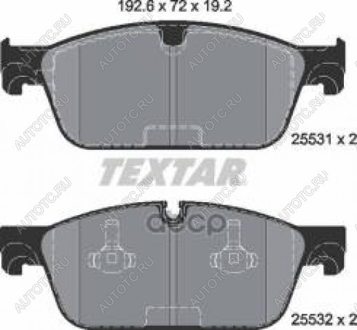 7 449 р. Колодки тормозные передние (4шт.) TEXTAR Mercedes-Benz ML class W166 (2011-2015)  с доставкой в г. Новочеркасск